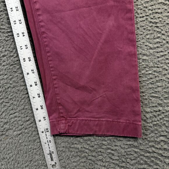 Marc O'Polo Pants Mens 34x34 Red Modern Vernik Slim Straight Fit Stretch Chinos - Picture 16 of 16